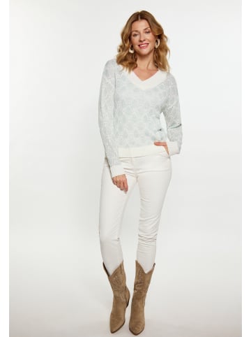 VIRITA Women Pullover in Weiss Hellblau