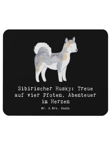 Mr. & Mrs. Panda Mauspad Sibirischer Husky mit Spruch in Schwarz