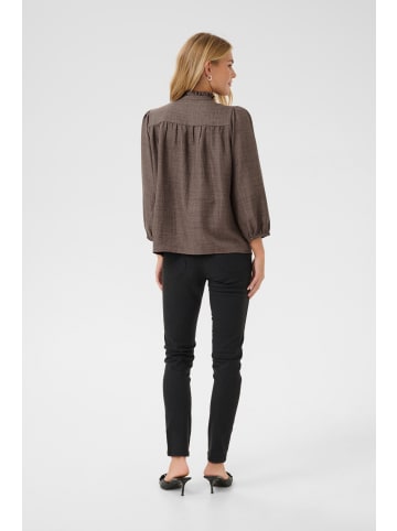 Kaffe Langarm-Bluse KAellen in Deep Taupe CC