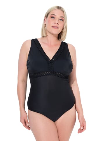 Ulla Popken Badeanzug in schwarz