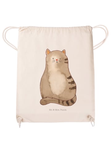Mr. & Mrs. Panda Sportbeutel Katze Sitzen ohne Spruch in Creme
