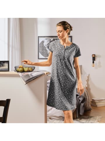 REDBEST Single-Jersey Nachthemd in grau meliert