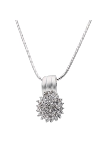 Jacques Charrel Kette Mit Anhänger Blüte Mit Zirkonia in Silber