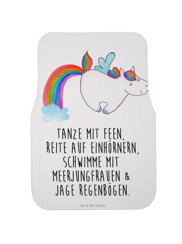 Mr. & Mrs. Panda Fußmatte Fürs Auto Einhorn Fliegendes Pferd mit... in Weiß