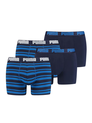 Puma Boxershorts HERITAGE STRIPE BOXER 4er Pack in 056 - blue