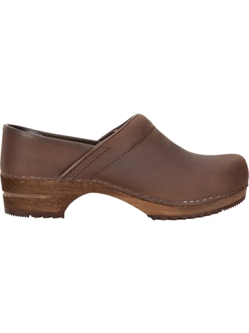 Sanita Comfortwear Clog "Wood-Julie Closed" in Braun