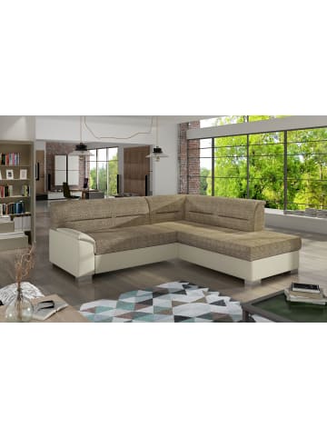 MF Design Bergamo Recamiere Rechts in Beige -  (L) 214 x (B) 247 x (H) 83 cm