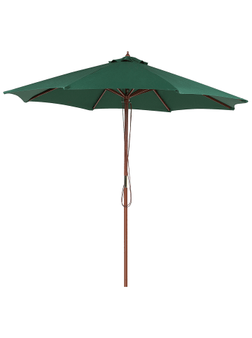 Beliani Marktschirm TOSCANA in Grün/Gold/Braun - (W) 270 x (H) 254 x (L) 270 cm