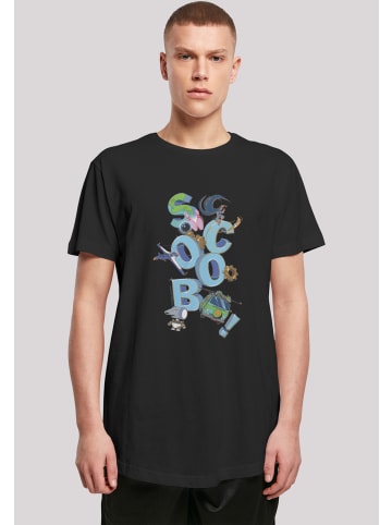 F4NT4STIC Long Cut T-Shirt Long Cut T-Shirt 'Scooby Doo Letters Jumble' in schwarz