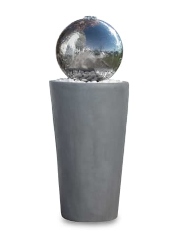 Kiom Led Gartenbrunnen FoBoule 29.5 x 75 x 29.5 in grau