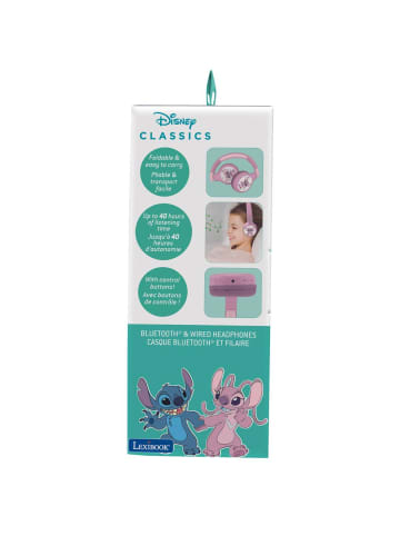LEXIBOOK® Stitch Angel 2-in-1 Bluetooth® & Kabel-Kopfhörer faltbar