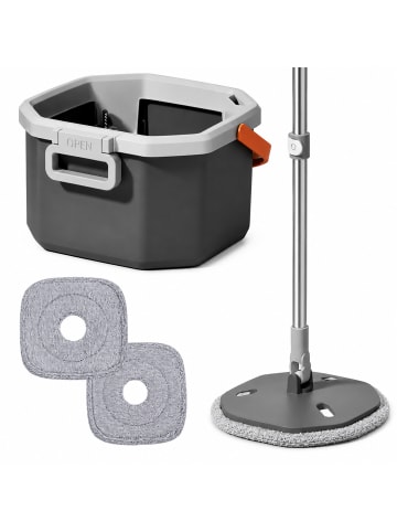 relaxdays Wischmopp-Set in Grau - 6 l