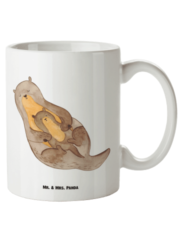Mr. & Mrs. Panda Jumbo Tasse Otter Kind ohne Spruch in Weiß