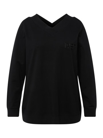 Ulla Popken Sweatshirt in schwarz