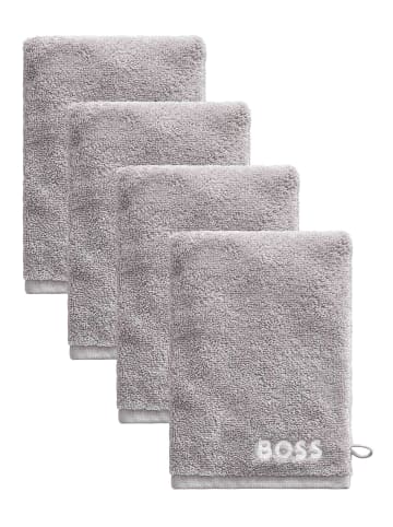 HUGO BOSS home 4er-Set Waschhandschuhe 4er-Set Waschhandschuhe in CONCREN