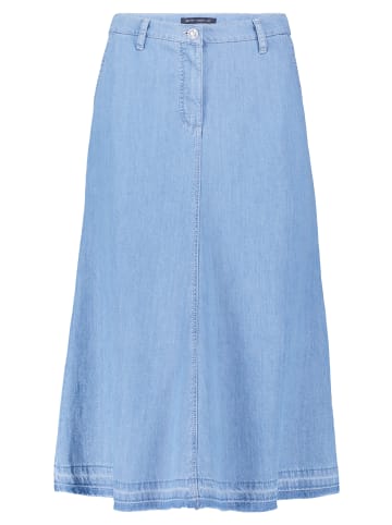 Betty Barclay Jeansrock mit offenem Saum in Light Blue Denim