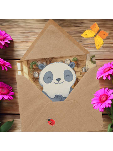 Mr. & Mrs. Panda Glückwunschkarte Panda Pommes Gebet Design ohne... in Weiß
