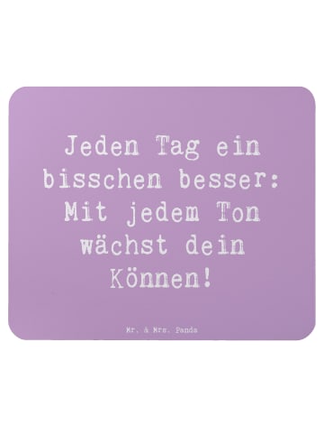 Mr. & Mrs. Panda Mousepad Spruch Ein neues Musikinstrument lerne... in Lavendeltraum
