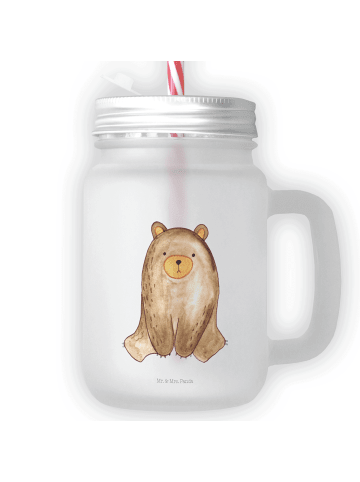 Mr. & Mrs. Panda Glas Bär sitzend ohne Spruch in Transparent