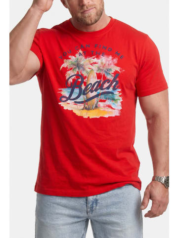 Men Plus Kurzarm T-Shirt in chilirot