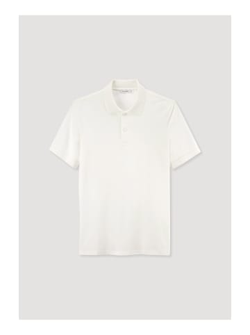 Hessnatur Premium-Zwirn Poloshirt in naturweiss