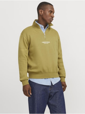 Jack & Jones Sweatshirt mit halbem Reißverschluss in Cedar