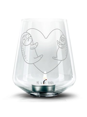 Mr. & Mrs. Panda Teelichthalter Faultiere Herz ohne Spruch in Transparent