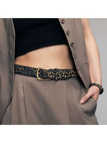b.belt Gürtel Leder black-gold