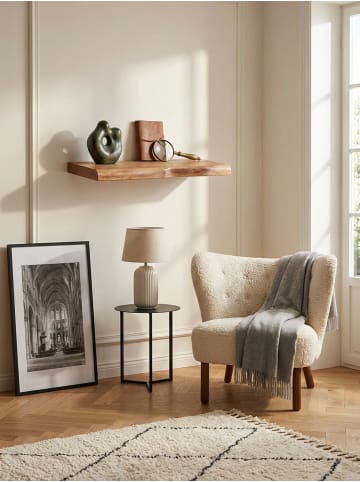 KADIMA DESIGN Wandregal mit Baumkante Massivholz 40 cm, Design Schweberegal