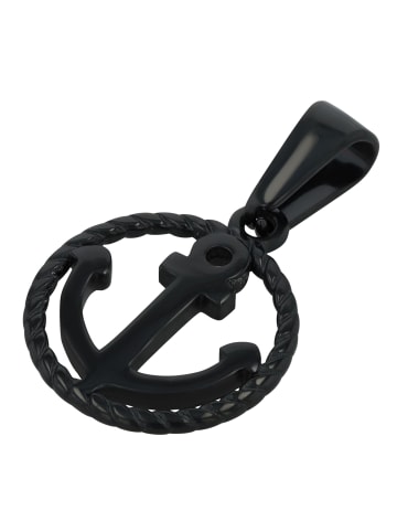 Adeliás Damen Anhänger aus Edelstahl in schwarz