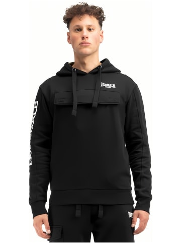 Lonsdale Pullover "Rushen Kapuzensweatshirt normale Passform" in Schwarz