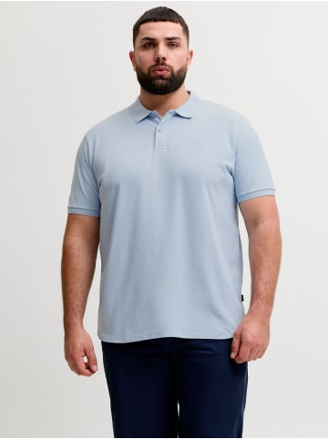 JACK & JONES PLUS Poloshirt in Chambray Blue