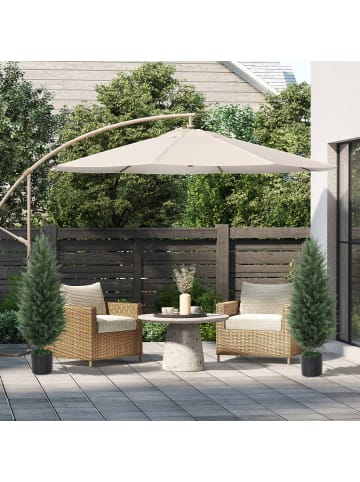 HOMCOM Künstliche Pflanzen in Grün 33L x 33B x 90H cm