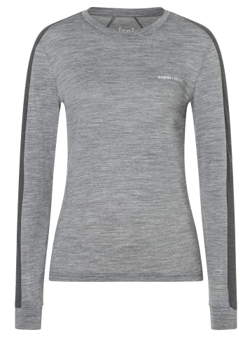 super.natural Merino Longsleeve ALARM RUNNING LS in grau