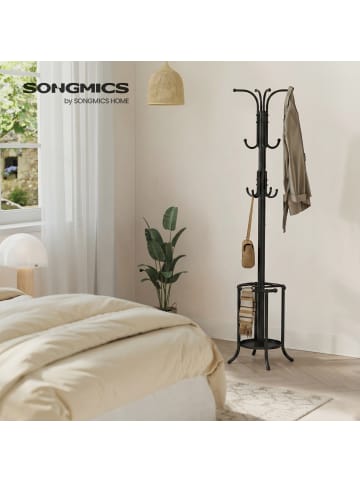 SONGMICS Garderobenständer Alan in Schwarz - (B)30 x (H)175.5 x (T)30 cm