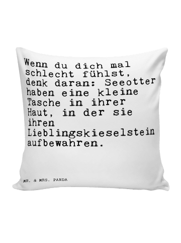 Mr. & Mrs. Panda Kopfkissen Wenn du dich mal... mit Spruch in Weiß