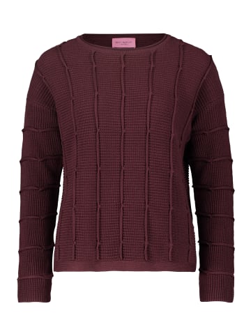 Betty Barclay Grobstrick-Pullover mit Strickdetails in Dark Aubergine