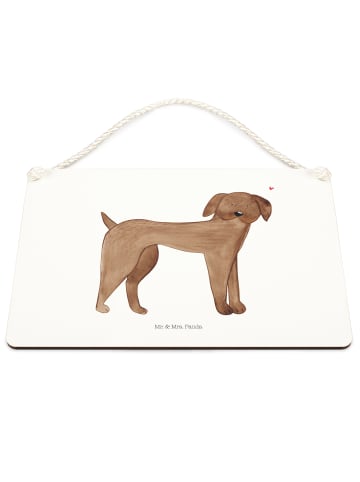 Mr. & Mrs. Panda Schild Hund Dogge ohne Spruch in Weiß