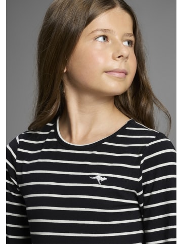 Kangaroos Jerseykleid in schwarz/silber