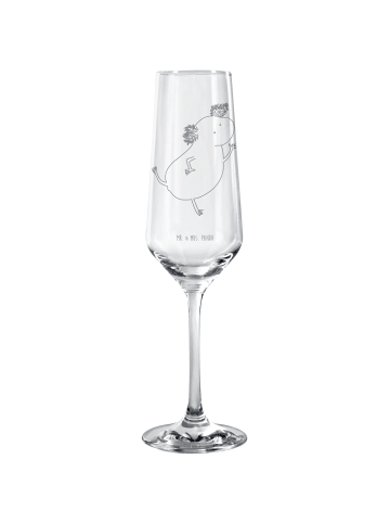 Mr. & Mrs. Panda Champagnerglas Axolotl Tanzen ohne Spruch in Transparent