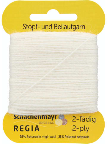 Regia Handstrickgarne 2-fädig Uni, 5g in SuperWeiß