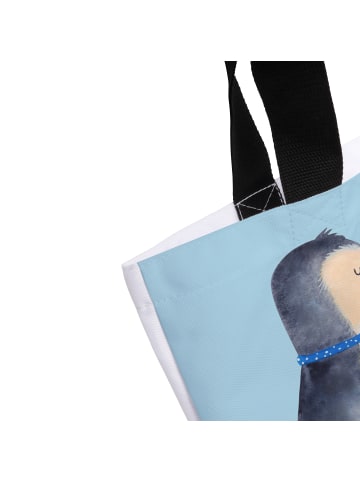 Mr. & Mrs. Panda Tasche Pinguin Pärchen ohne Spruch in Eisblau