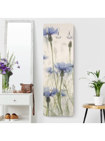 WALLART Garderobe - Kornblumen und Gräser im Feld in Violett