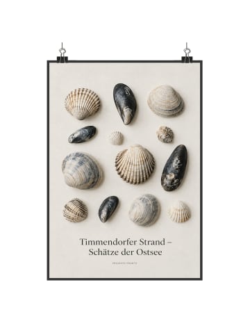 Mr. & Mrs. Panda Kunstdruck Muscheln maritim Design mit Spruch in Weiß
