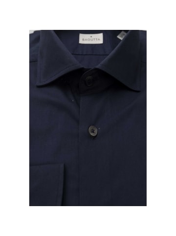 Bagutta Blau Baumwolle Herren Slim Hemd
