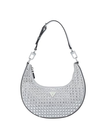 Guess Lua Schultertasche S 25 cm in silver