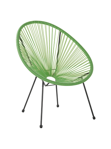 Beliani Cocktailsessel ACAPULCO II in Grün/Schwarz - (W) 70 x (H) 87 x (L) 90 cm