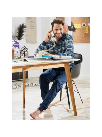 REDBEST Single-Jersey Schlafanzug in dunkelblau