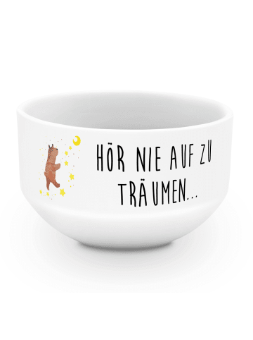 Mr. & Mrs. Panda Müsli Schale Bär Träume mit Spruch in Weiß