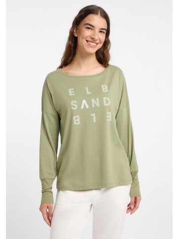 ELBSAND Langarm T-Shirt Ingiara in Green Leaf